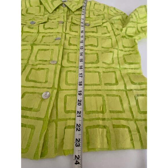 Ruby Rd. Women’s Citrus Splash Sheer Patterned Collared Button-Down Size 16 - Picture 8 of 8